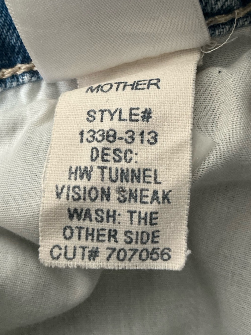MOTHER SUPERIOR Jeans High Waisted Tunnel Vision Sneak The Other Side Size 26 - Picture 12 of 14